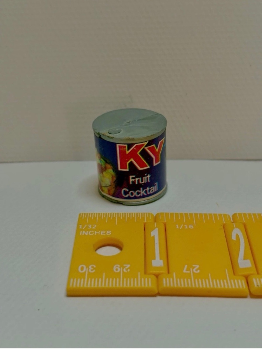 Vintage Dollhouse Miniatures KY Fruit Coctail Retro Doll Toy Food Mini Brands